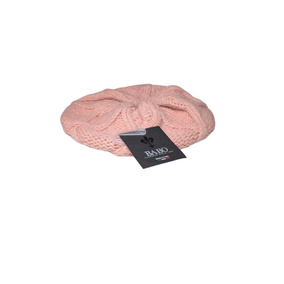 Ba-Bo Pink Women’s Knit Beret Beanie Hat Wool Blend Made in Italy NWT Winter Cap - Picture 7 of 8